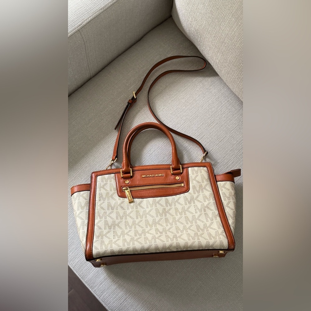 Michael Kors Tan and Brown Satchel - Picture 3 of 8